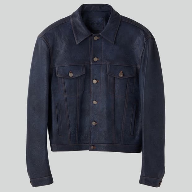 [구매 / L] 렉토 빈티지 이펙트 레더 트러커 자켓