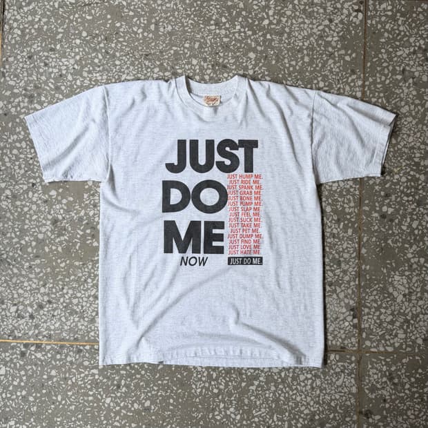 90s Just Do Me 메시지 티셔츠