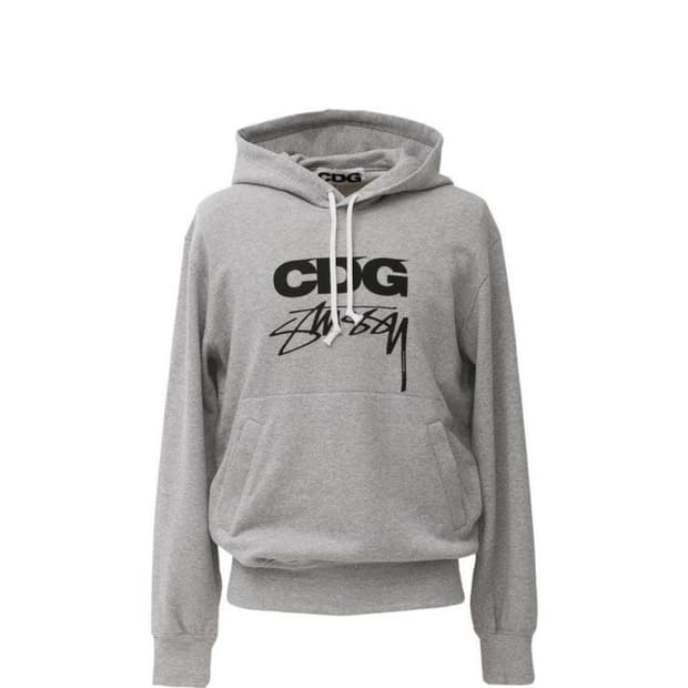 CDG x 스투시 서프워크 후드 그레이