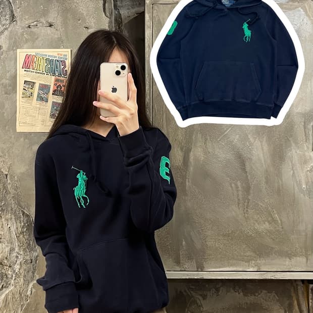 폴로 랄프로렌 후드티 네이비 S #csz438
