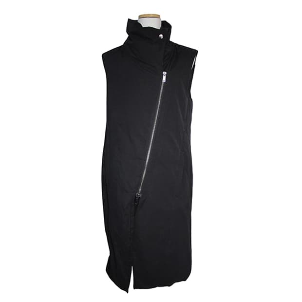 DKNY 퓨어 블랙 덕다운 패딩 롱베스트 55, 66