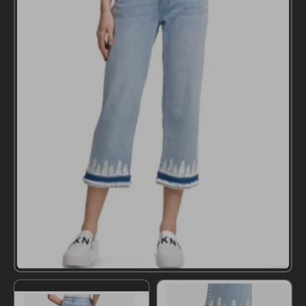 DKNY 크롭 데님 팬츠