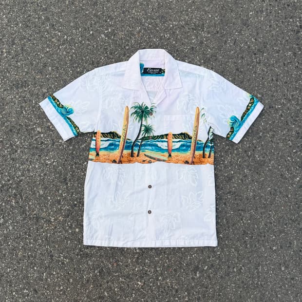 Favant 하와이안 서프 셔츠