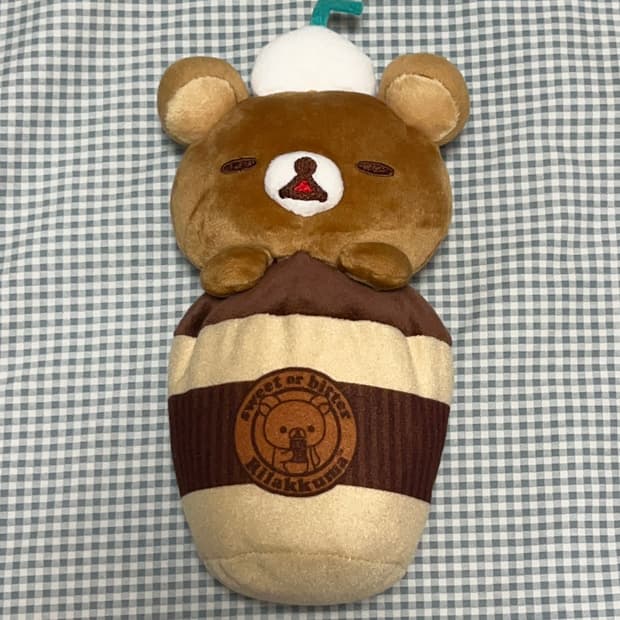 산엑스 정품 2023 리락쿠마 커피 인형