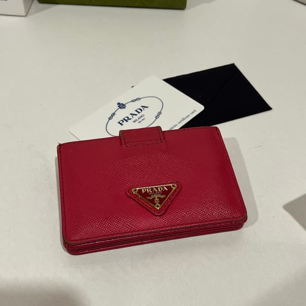 [정품]프라다 사피아노 카드지갑 (+보증서 포함) 아코디언