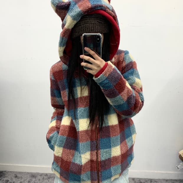 애니멀 플리스 코트