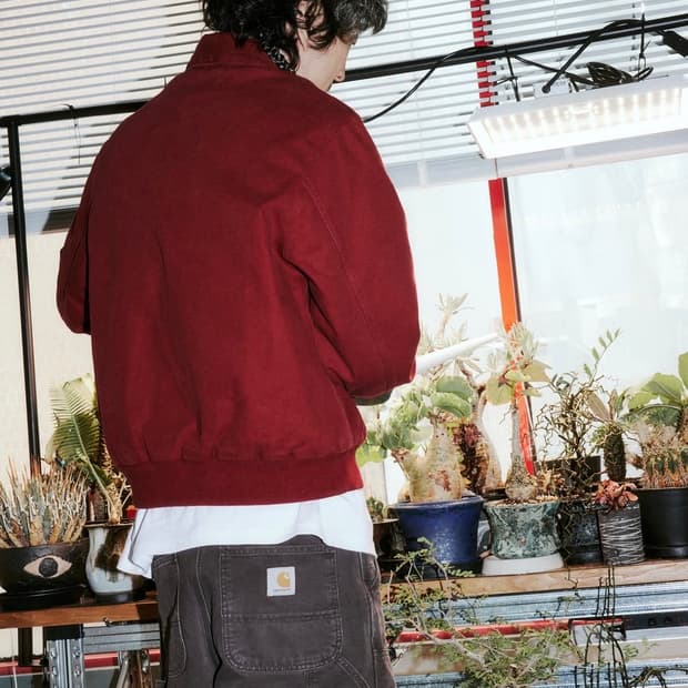 32/32 칼하트윕 더블니 디어본 토바코 스톤 캔버스