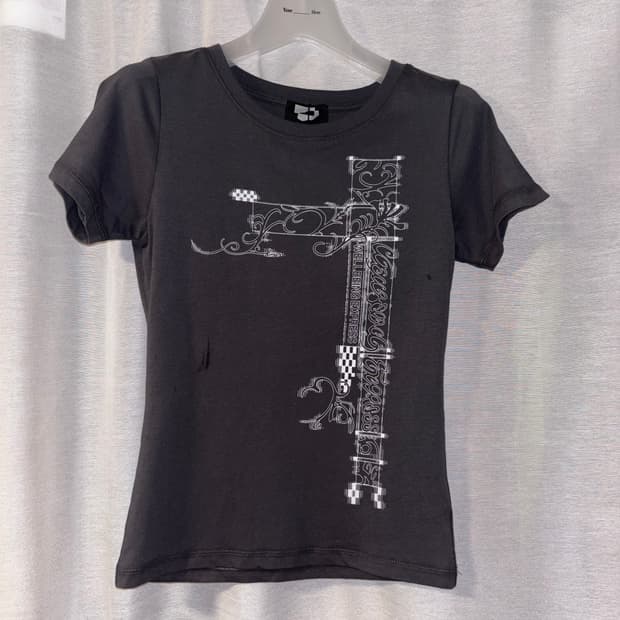 웰빙익스프레스 Hybrid Tattoo Tee Charcoal