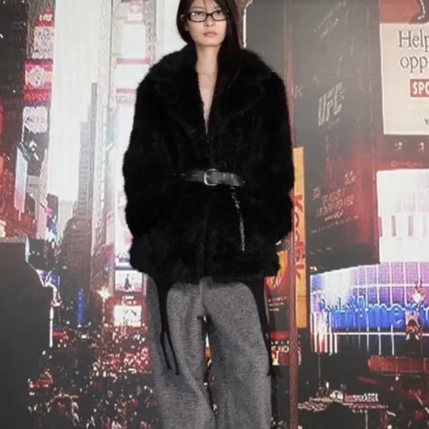 세릭 빅카라 퍼자켓 블랙