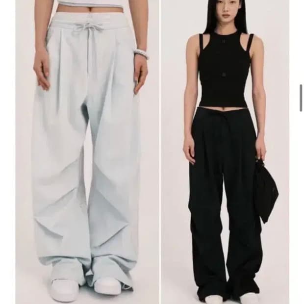 GRVB_Contrast Denim-Sweat Pants 그로브 팬츠바지