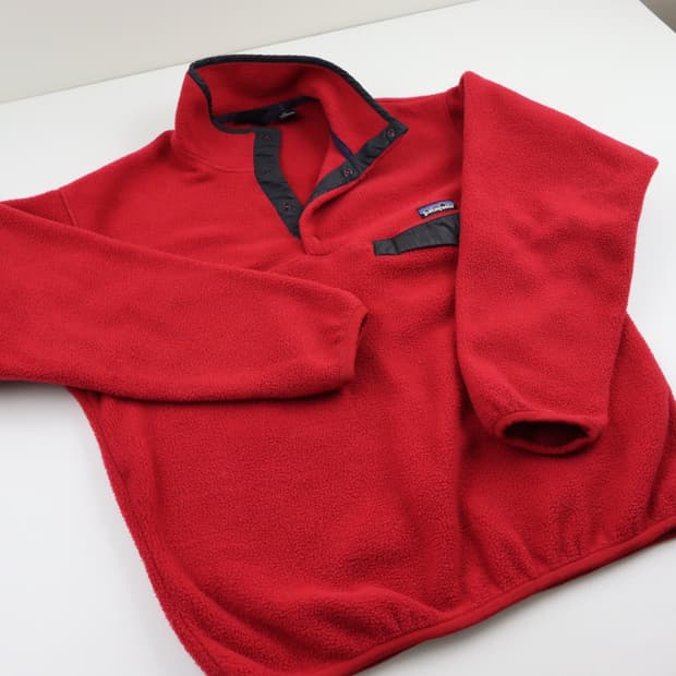 90s 파타고니아 신칠라 스냅-T 레드/네이비 자메이카