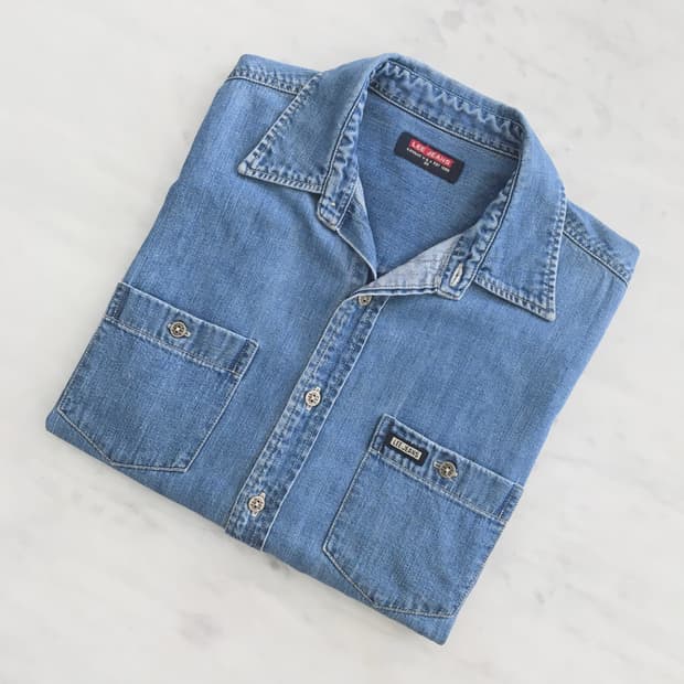 Lee 투포켓 중청 데님 셔츠 남성 97 여성 55 66 사이즈 