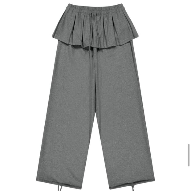 코이세이오 플리츠 오버 울 팬츠 그레이 