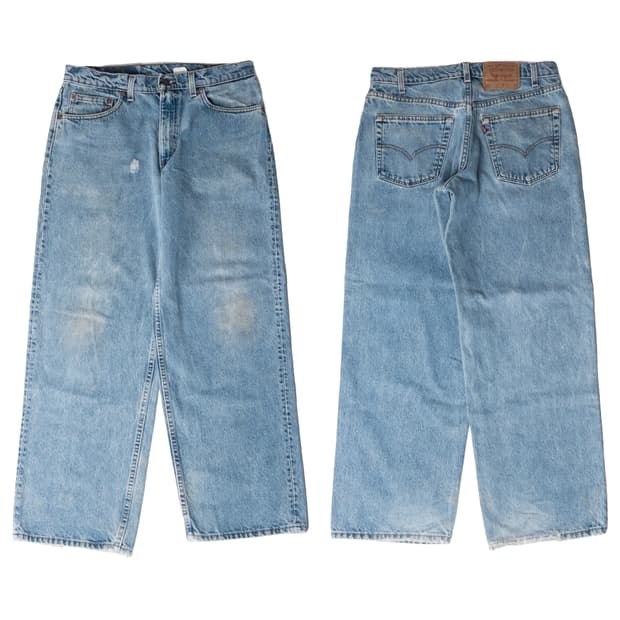 90’s 미제 리바이스 567 루즈 핏 엑스트라 와이드 레그 32x30