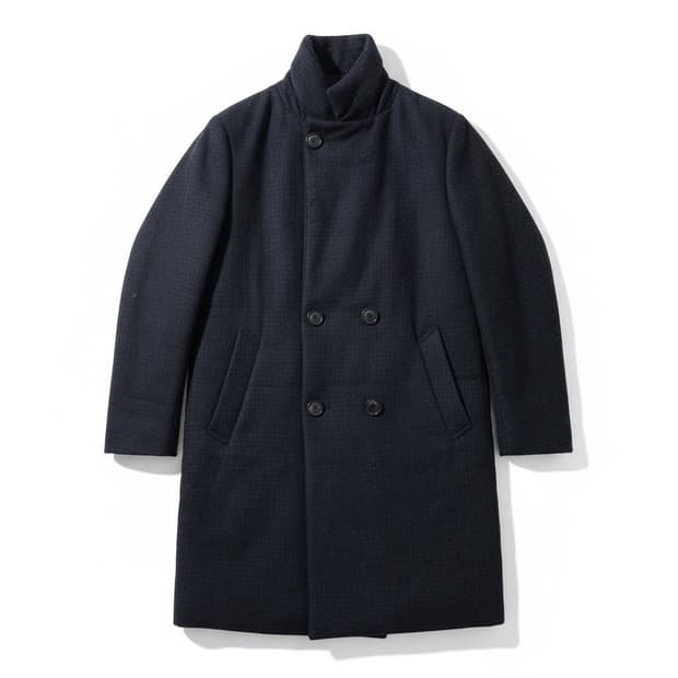 customellow 커스텀멜로우 네이비 더블 버튼 코트