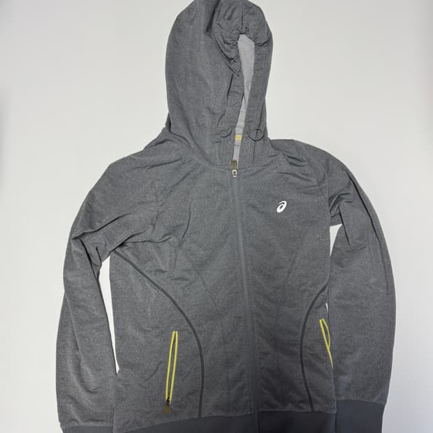 여성 아식스 기능성 져지 후드집업 M 그레이