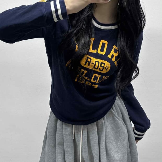 폴로 랄프로렌 네이비 RL 어센틱 핀터깔 스웨트셔츠 맨투맨(L)