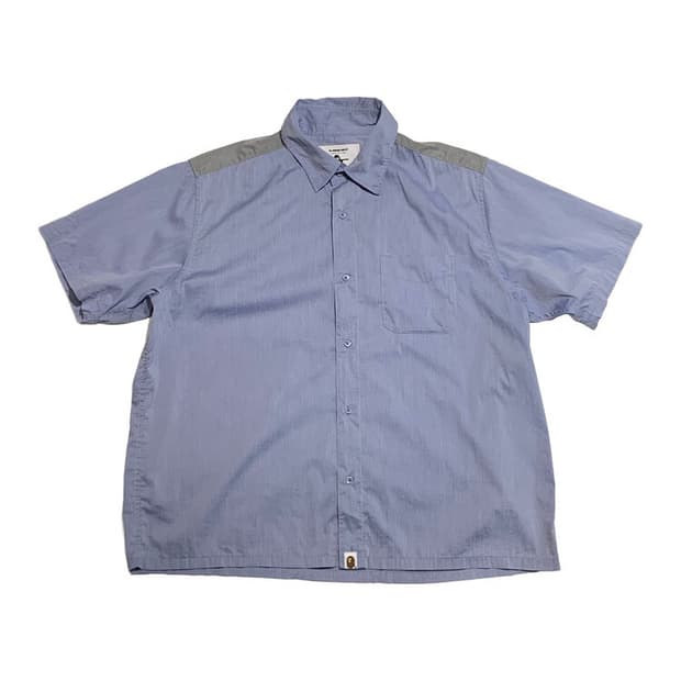 90s A Bathing Ape 투 톤 하프 셔츠