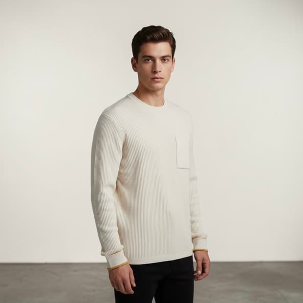 95/ 타임옴므 20FW 포켓 골지 