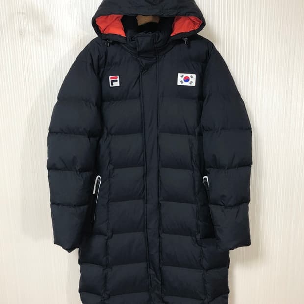 필라국대 국대KOREA 국대선수실착 구스다운 롱패딩자켓 100
