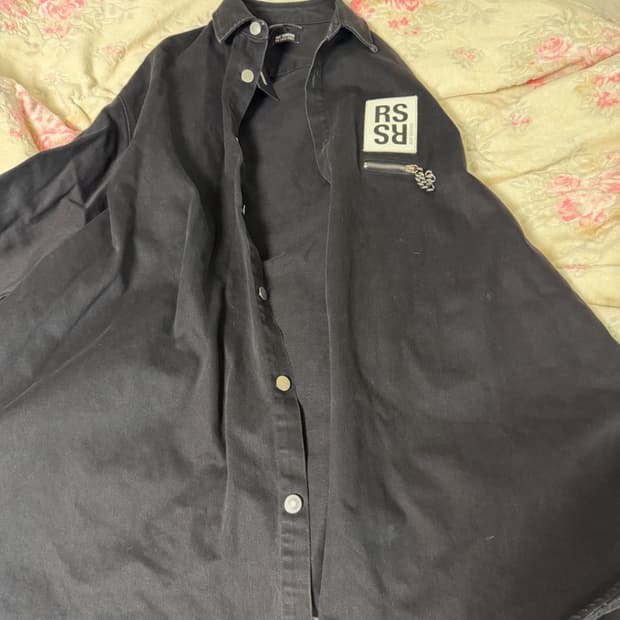 라프시몬스 오버사이즈 체인 셔츠