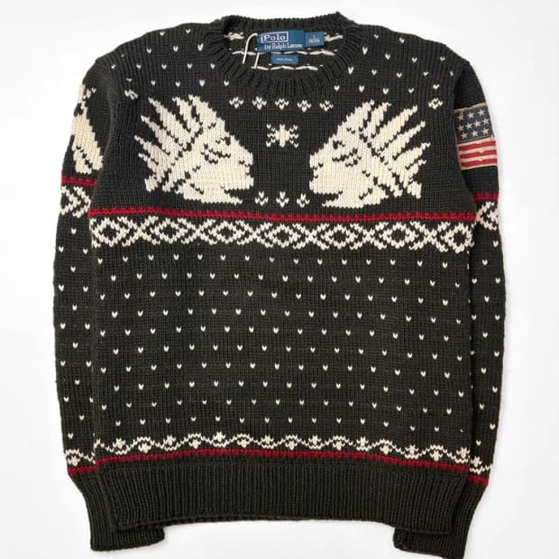 폴로 랄프로렌 90s 아카이브 인디언 헤드 울 스웨터 PN5448