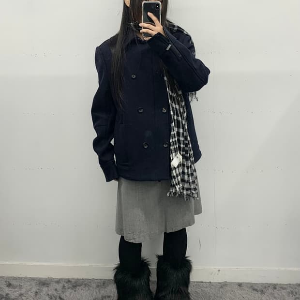 버버리 미디 스커트