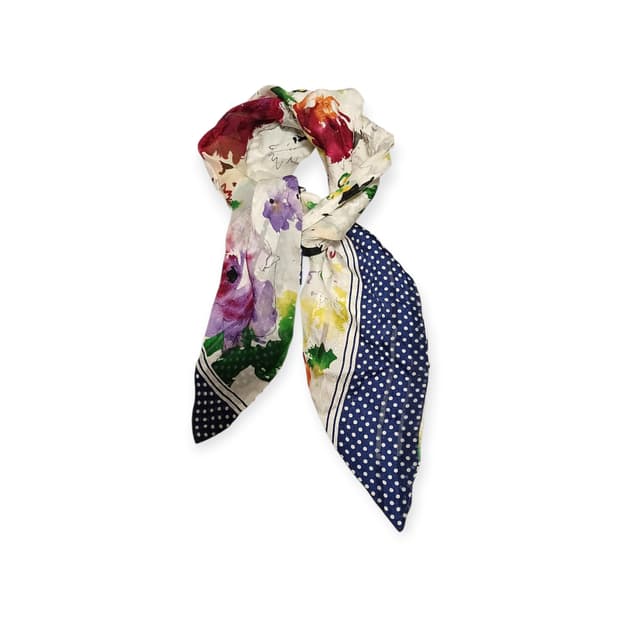 (사은품) 모리걸 땡땡이 플라워 스카프 