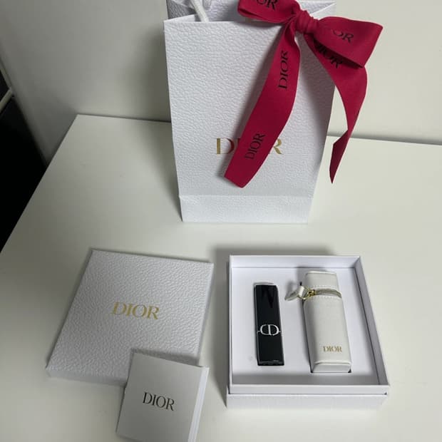 디올 루즈 디올 720 icone 사틴 립스틱 + 립 파우치 + 쇼핑백 