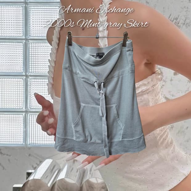 Armani Exchange 2000s Mint-gray Skirt