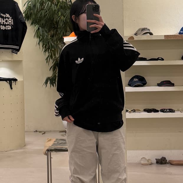 아디다스 블랙 파이어버드 트랙탑 져지 U292