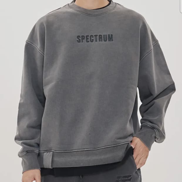 [F]매니아매스 가먼트다잉 스펙트럼 워싱 맨투맨 오버핏 프리사이즈 그레이