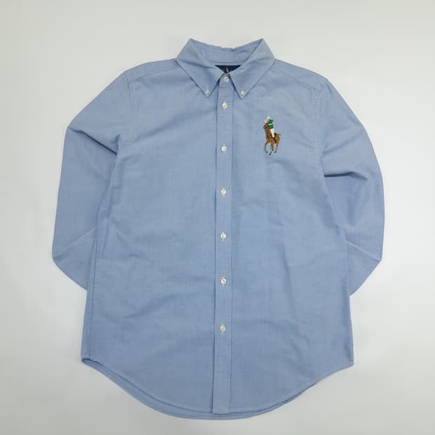 Co988W XL 폴로 랄프로렌 클래식블루 빅포니 긴팔 셔츠 남방