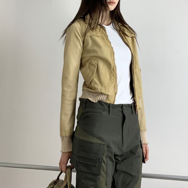 조르지오 브라토 램스킨 레더 자켓