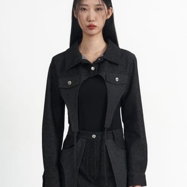 아드베스 데님 크롭 자켓