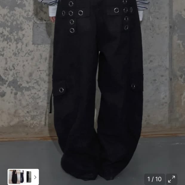 팬시클럽 크로스 포켓 카고 팬츠