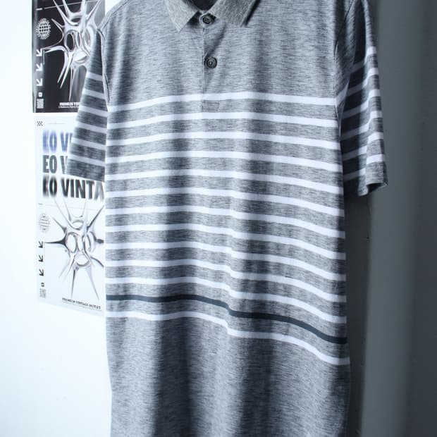 (2XL) 브루노바피 반팔 카라 티셔츠 빅사이즈 스트라이프-H30917