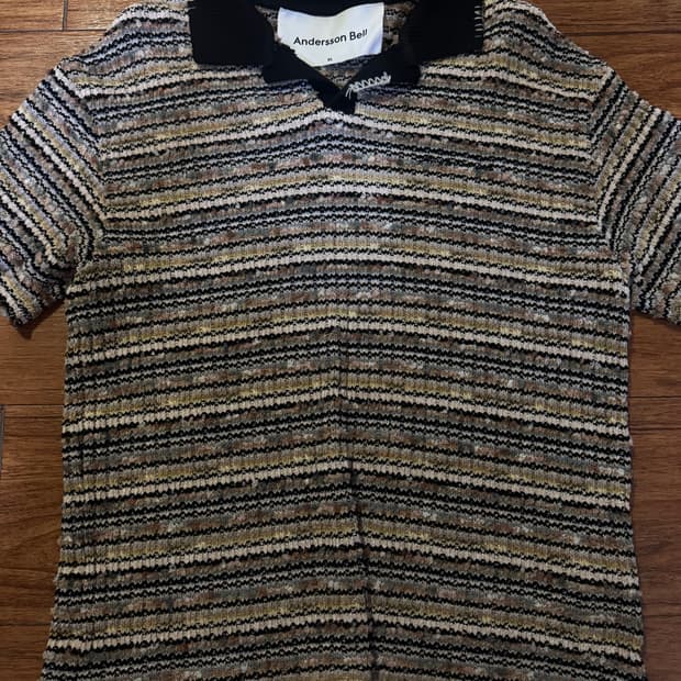 앤더슨벨 니트 카라티 반팔 XL