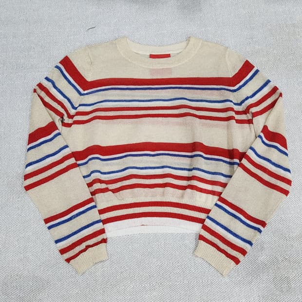 [F] 나인 NAIN 스트라이프 골드펄 니트 F