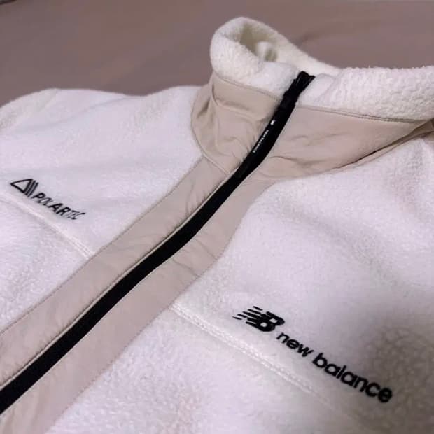 뉴발란스 폴라텍 플리스 자켓 아이보리 m