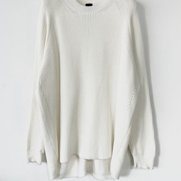 준지 루즈핏 골지 니트 스웨터