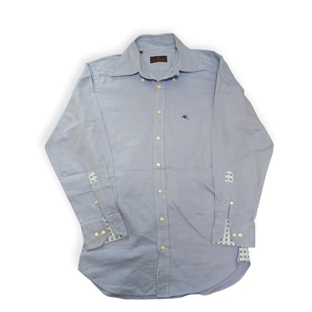 에트로 블루 사선 스트라이프 셔츠