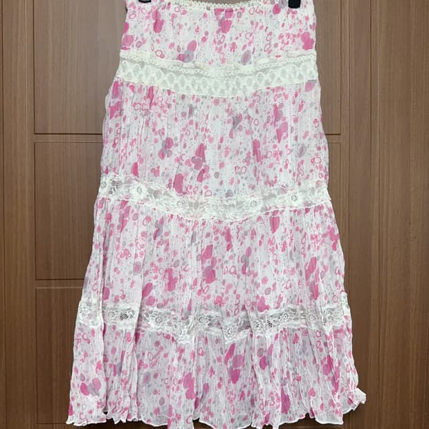 빈티지 모리걸 하구미 리즈리사 페어리 플라워 레이스 롱스커트