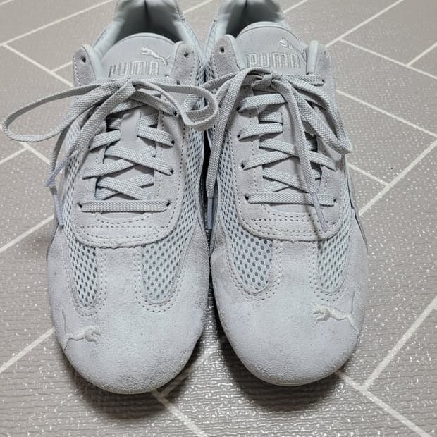 2회착) 푸마 스피드캣 프리미엄 라이트그레이 실버 275