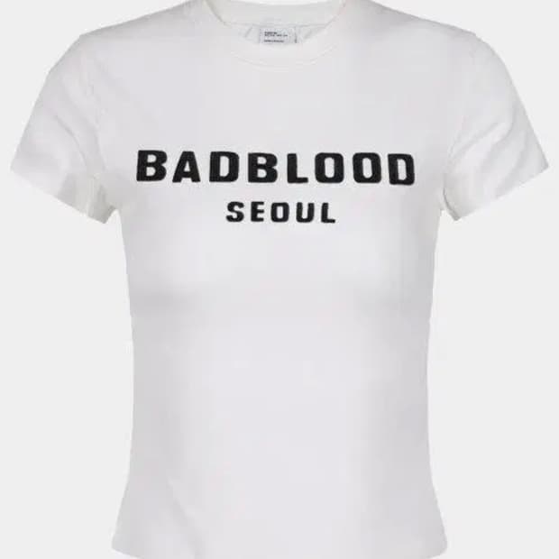 배드블러드 레더 로고 숏슬리브 s
