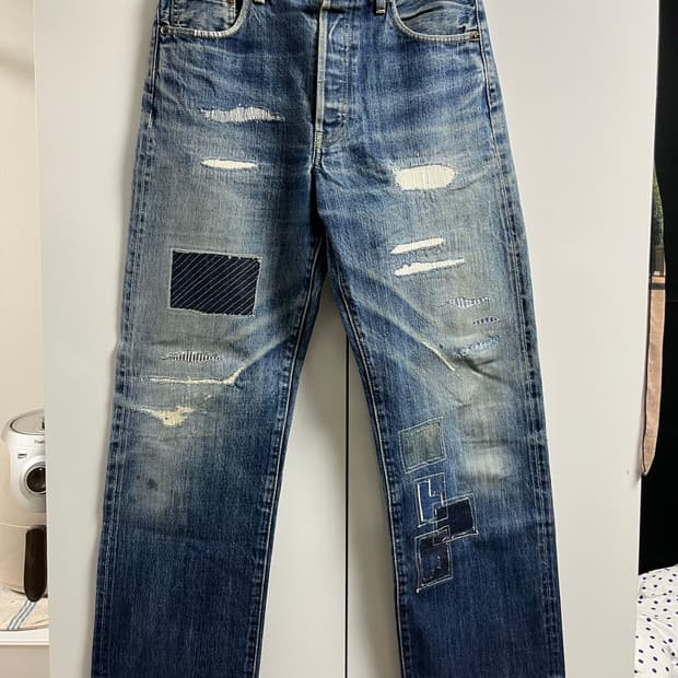 리바이스  503 셀비지 데님