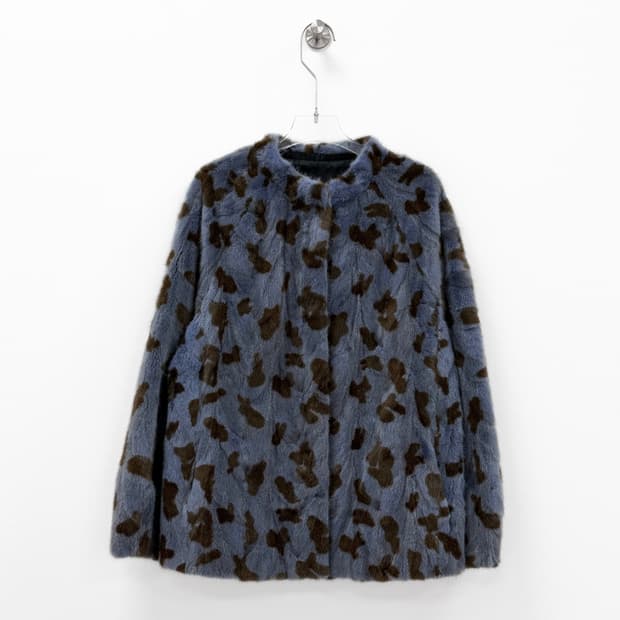 진도모피 클레버 유니크 패턴 밍크 자켓