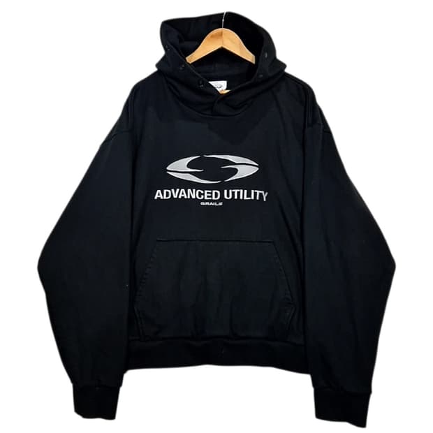 그레일즈 오버 로고 후드티