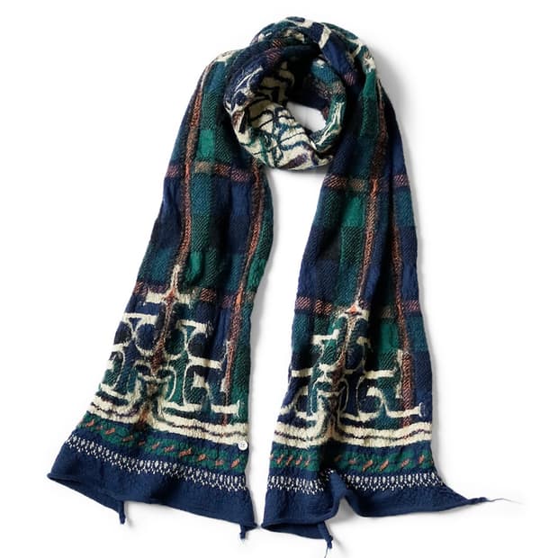 [미개봉새상품/품절제품]kapital 캐피탈 타르탄 아이누 해피 머플러