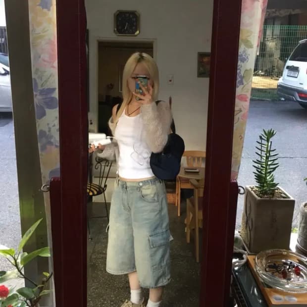 아워캐비넷 벨로 버뮤다 카고 팬츠 S